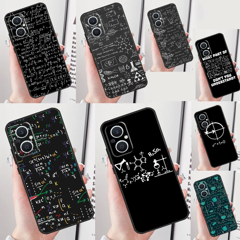 العلوم الرياضيات الفيزياء الصيغ جراب هاتف ل ممن لهم رينو 12 12F 13 13F 11 8T 7 8 10 برو ممن لهم البحث X8 X6 برو X3 X5 لايت غطاء