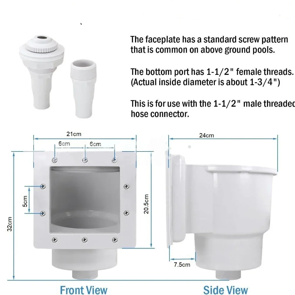 Complete Pool Skimmer Kit for Above Ground Pools Includes All Necessary Parts for Easy Installation and Efficient Skimming