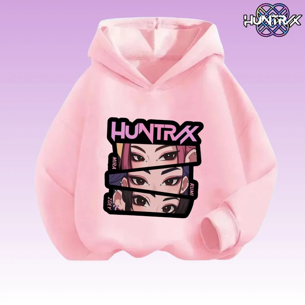 

KPop Demon Hunter Rumi Derpy толстовка с капюшоном для девочек и мальчиков, теплая детская корейская волна, модные повседневные топы, повседневная одежда