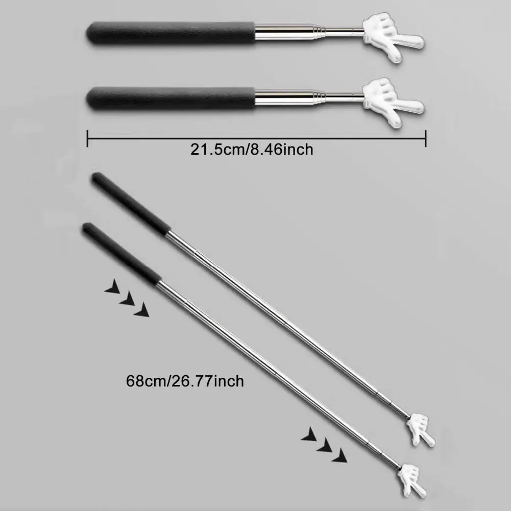 21.5-68cm Telescopic Teachers Pointer Extendable Finger Stick Handheld Guiding Wand For School Presentation Teaching Supplies