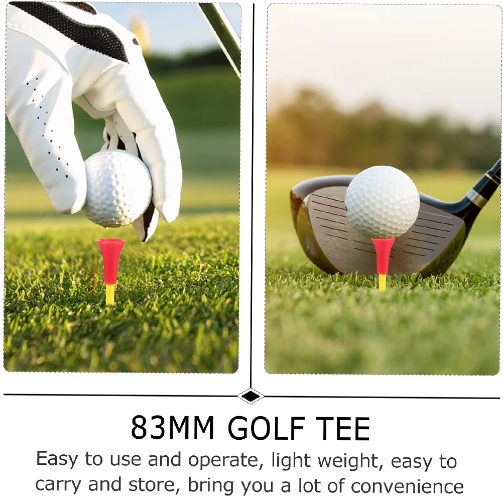 

15pcs Golf Ball Tees Plastic Unbreakable Mixed Color Durable Golf Training Aids Holders Supports Accessories Supplies Stand