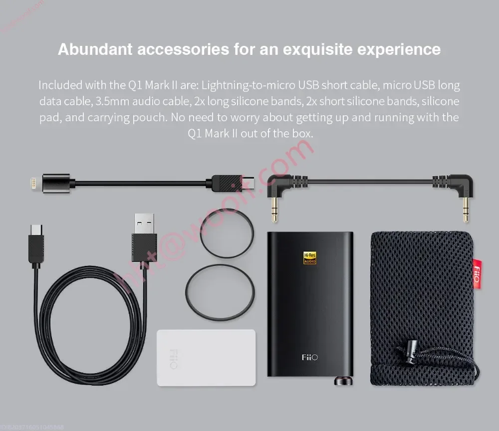 فييو 	 Q1 Mark II/ FQ1222 مضخم صوت عالي الدقة DAC DSD مضخم ضوت سماعات الأذن XMOS 384 كيلو هرتز/32 بت لهاتف Iphone /iPad/PC AK4452 Q1II