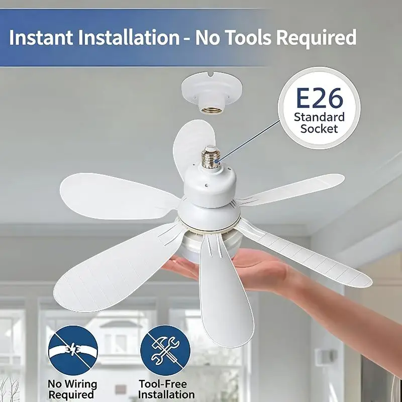 【CCA】Led 40w Ceiling Fan Light E27 With Remote Control For Dimming, Suitable For Living Room, Study, Household Use, 85-265v