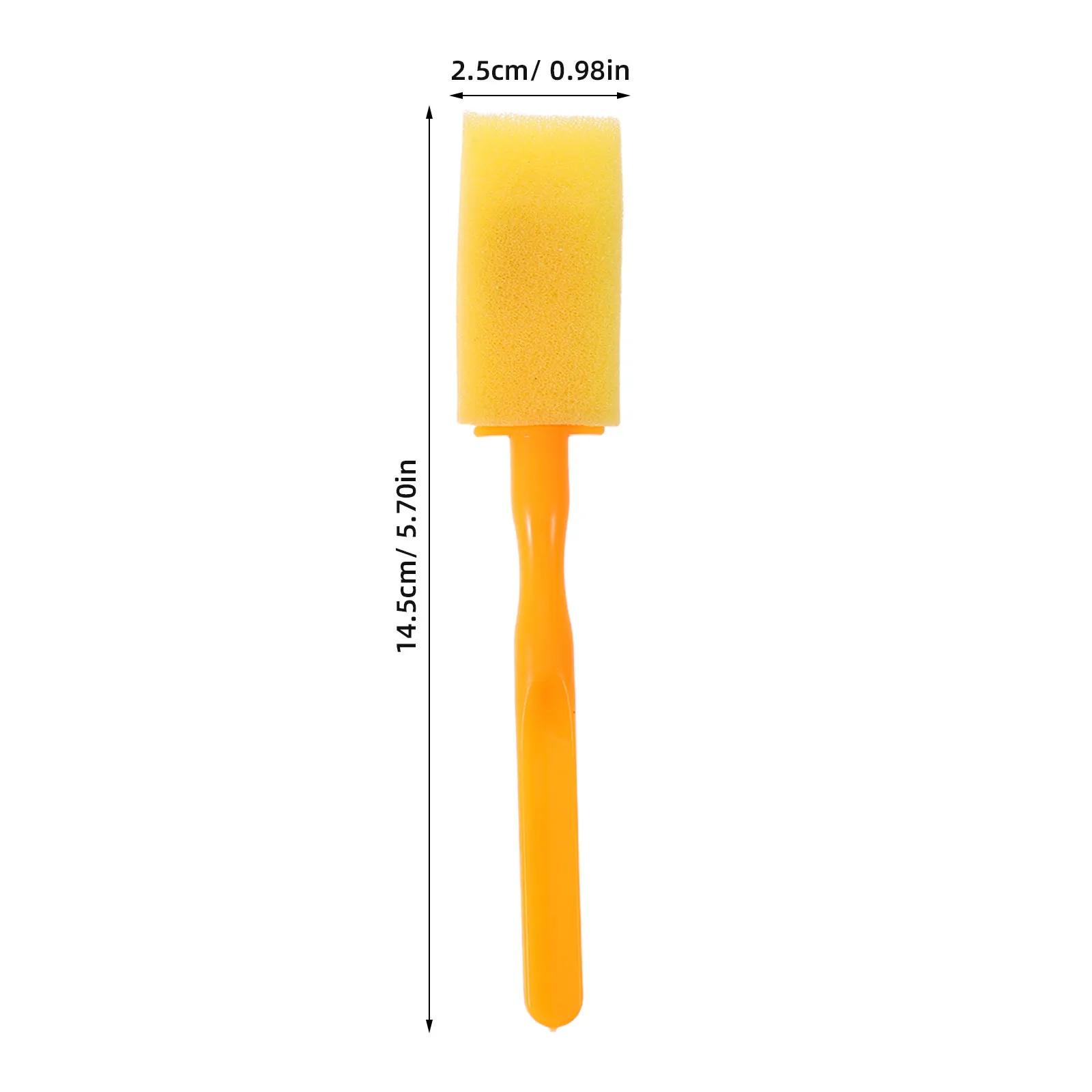 20Pcs Kids Sponge Paint Brushes Soft Head Plastic Handle Easy Grip Lightweight for Acrylic Watercolor Canvas Wood Crafts