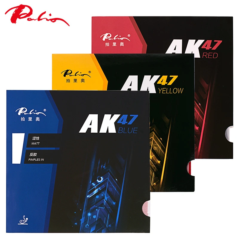 

Genuine PALIO AK 47 Table Tennis Rubber Non-sticky Ping Pong Rubber Sheet AK47 Red and Blue and Yellow