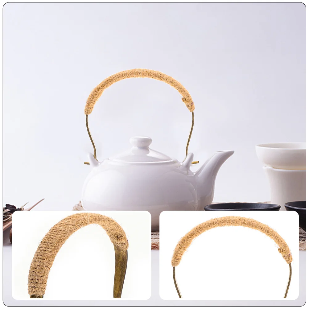 

2 Pcs Tea Set Teapot Handle Portable Kettle Copper Alloy Insulated Replacement Handles