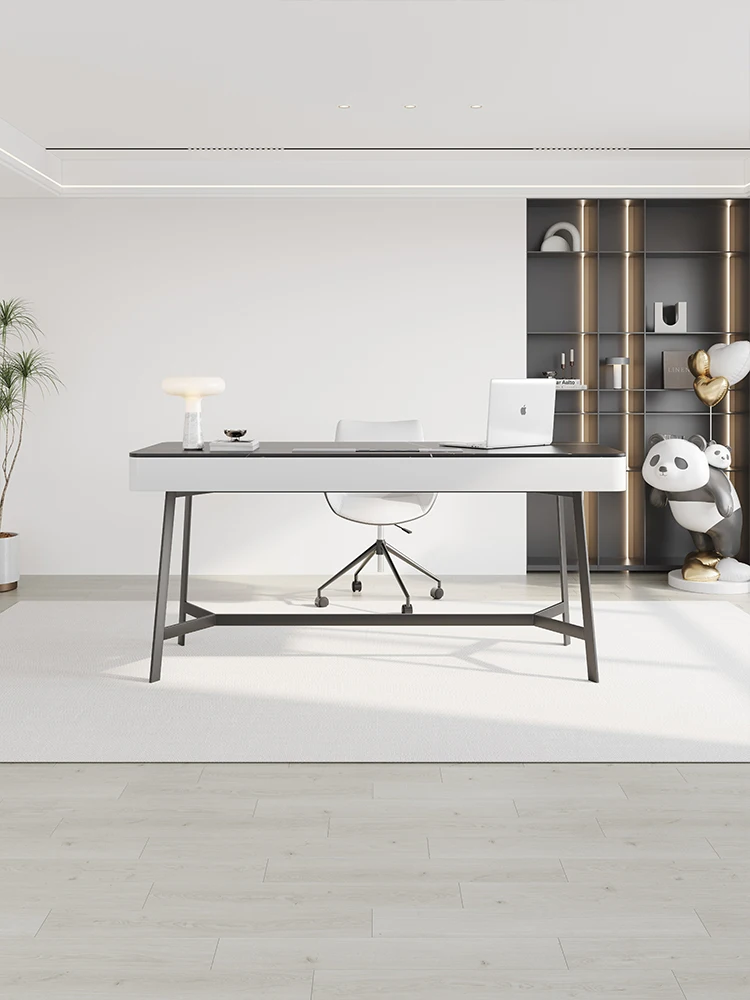 Desk Home Study Computer Desk Writing Desk Italian Minimalist Stone Plate Desk