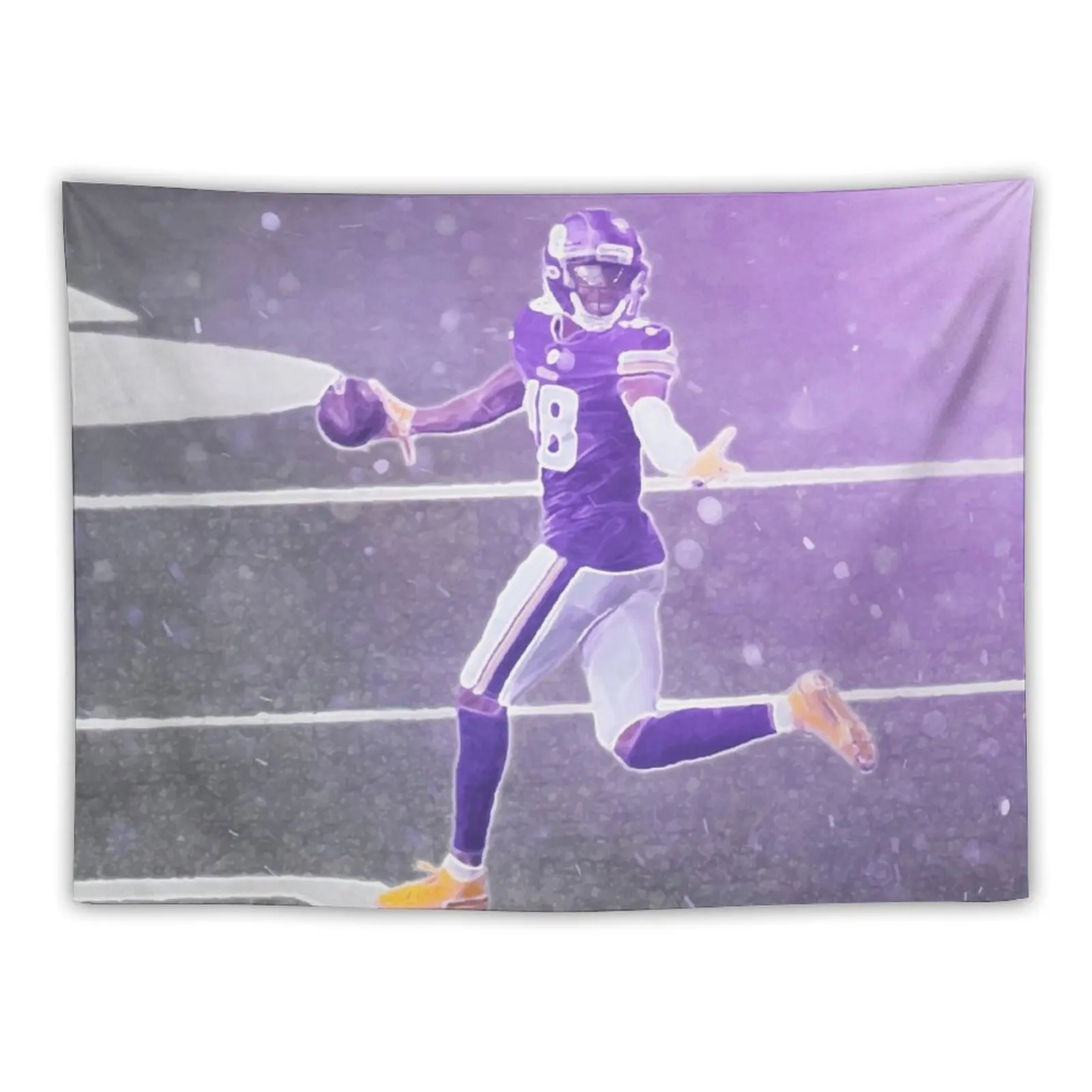 

Justin Jefferson Illustration Tapestry Room Decorator Outdoor Decoration Wallpaper Decor For Bedroom Tapestry