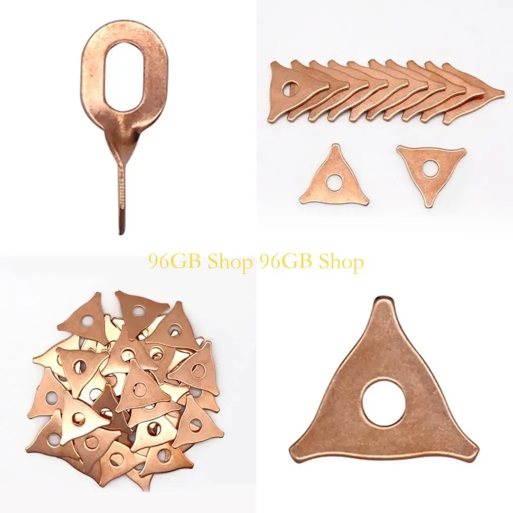 

96 ГБ 100шт. Листовая листовая ремонт металлическая пластина с медными кольцами сварки сварки сварки с покрытием для пайки для