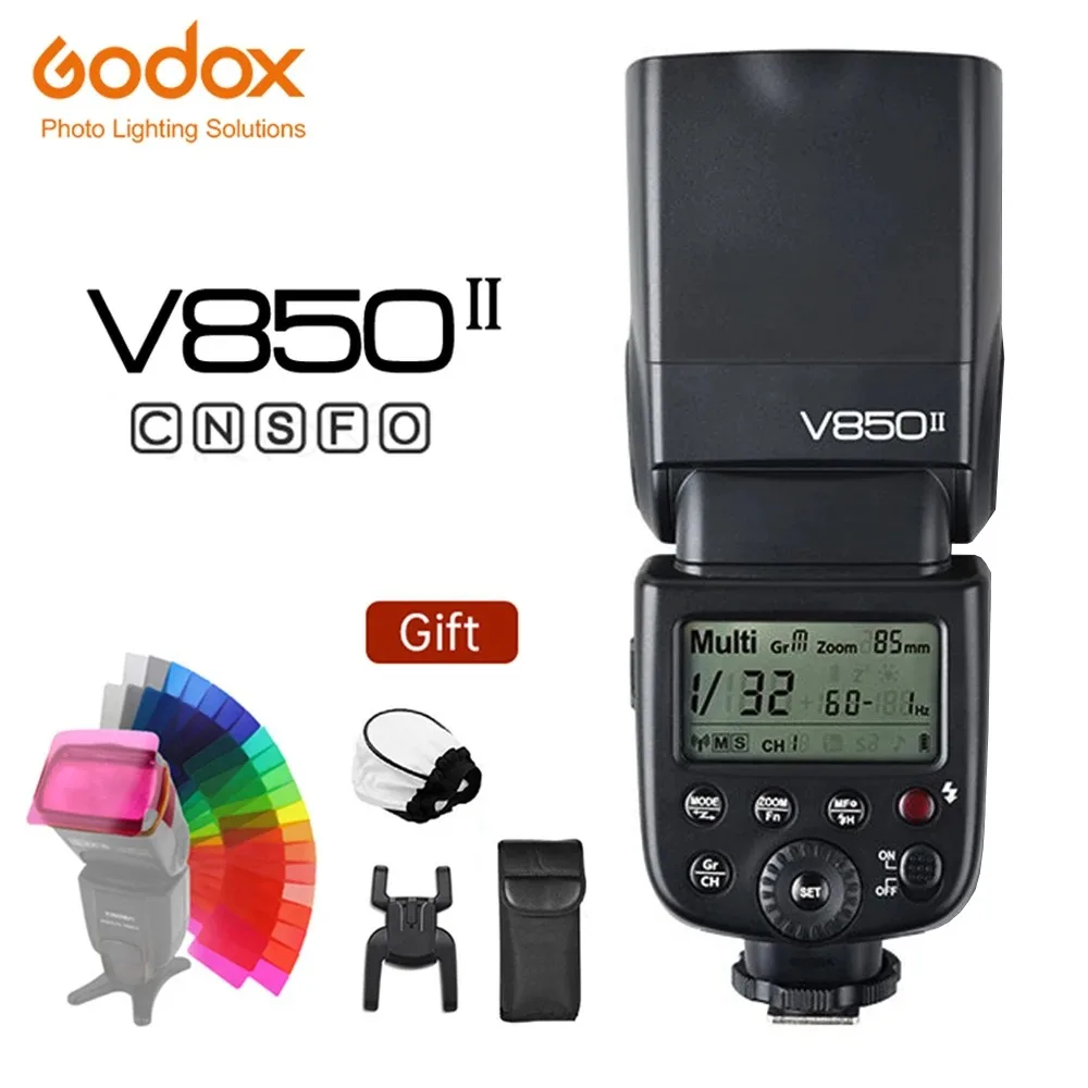 Godox V850II GN60 Built-in 2.4G Wireless X System 1/8000s HSS Off Camera Flash Speedlite for Canon Nikon Pentax Olympas