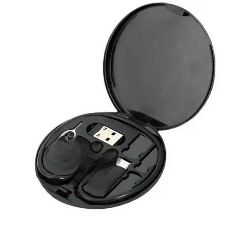 Multi-functional USB data cable storage box, cable kit with multiple USB charging adapters, USB to C-type USB adapter