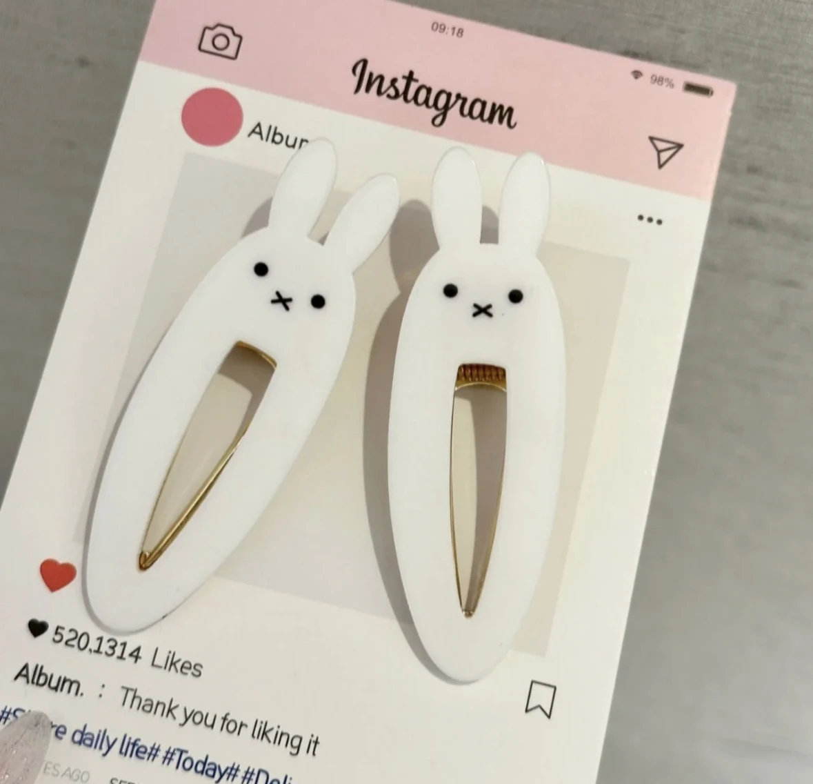 Miffy Cartoon Hair Clip Cute Miffy Hair Clip PP Clip Girl's Bangs Clip Book Note Clip Accessory Gift Toys for Girl