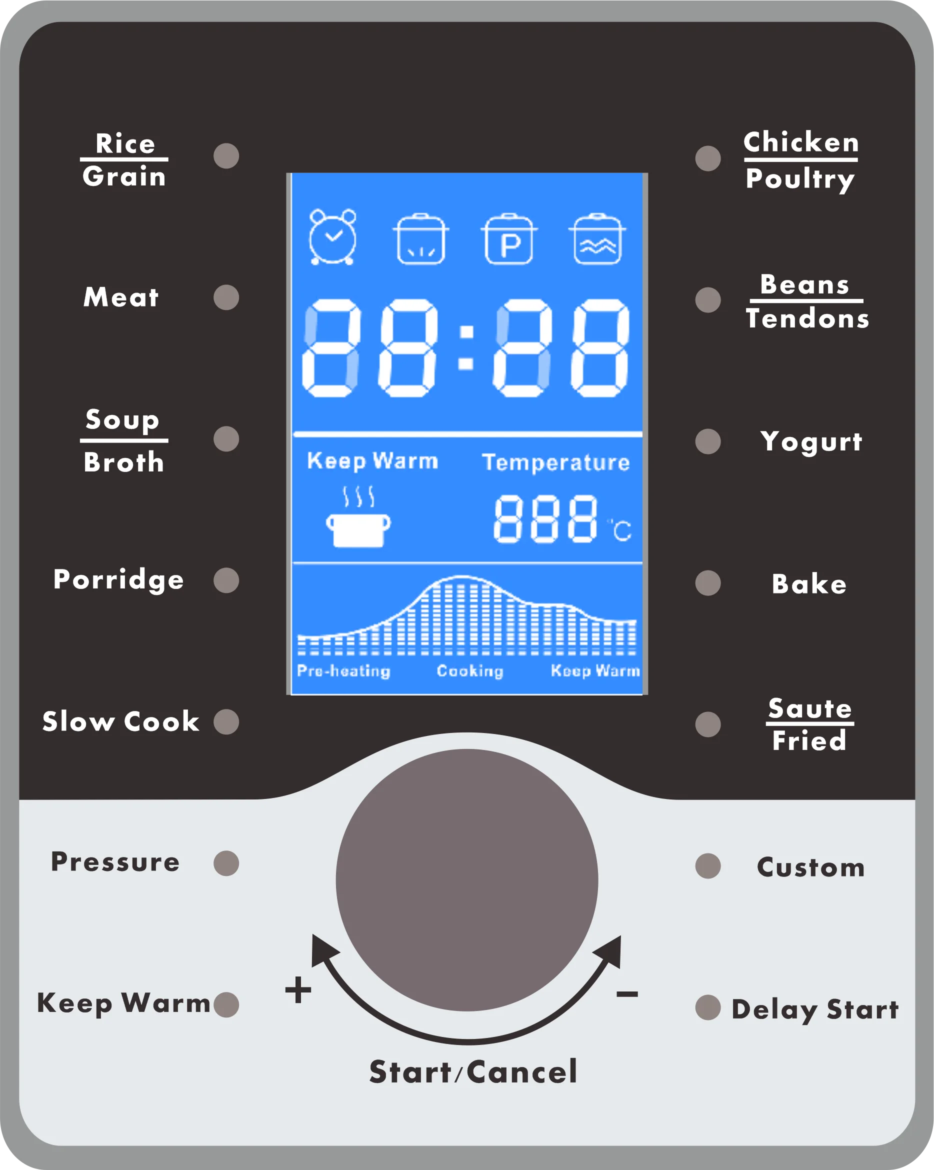Smart Control 8L 1350W New Multi-function Cooking Time Preset Programmable Multi Function Digital 220V Electric Pressure Cooker