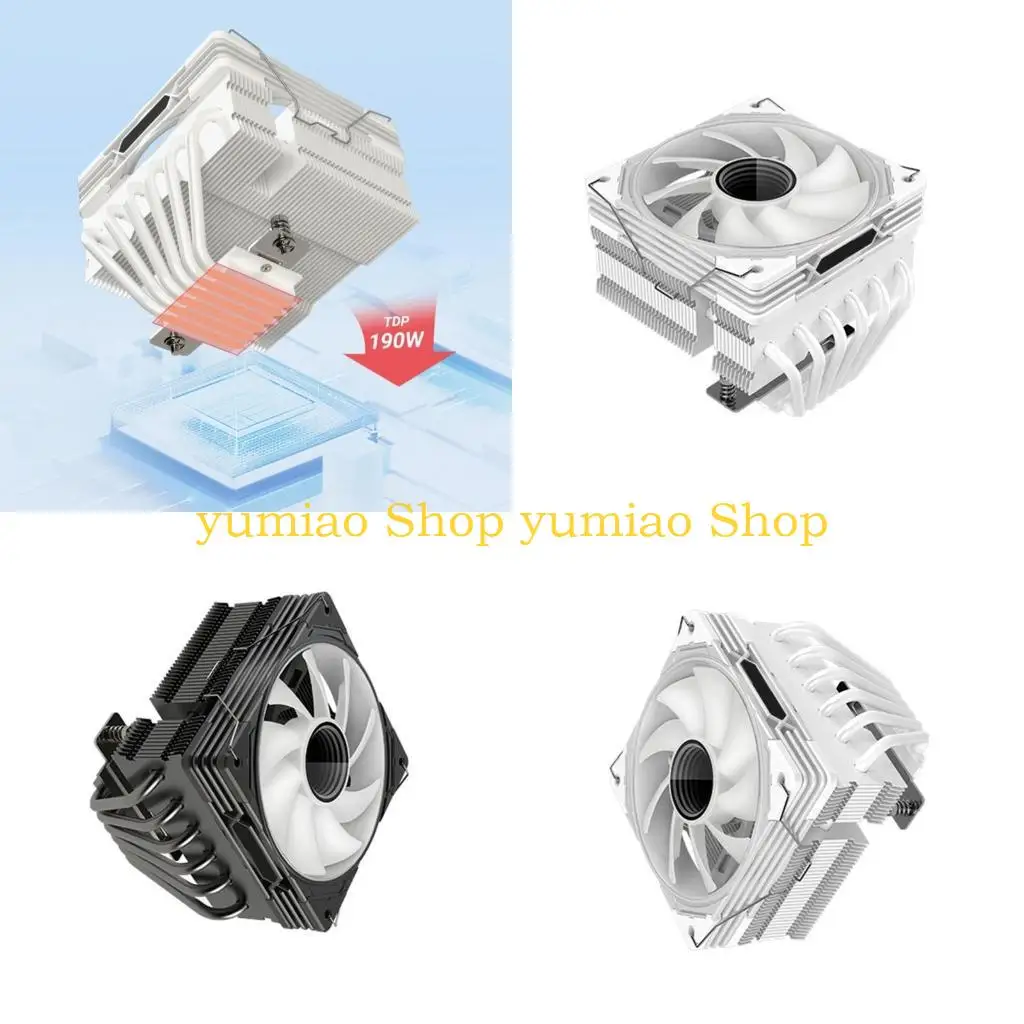 

587B Эффективные нисходящие потоки, 6 воздухоохладителей ЦП с тепловыми трубками, подсветкой ARGB и мощной антигравитационной