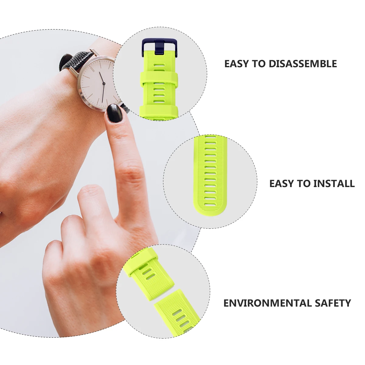 

Color Strap Easy to Clean Watch Bands Intelligent Protective Shell Woven Anti-drop