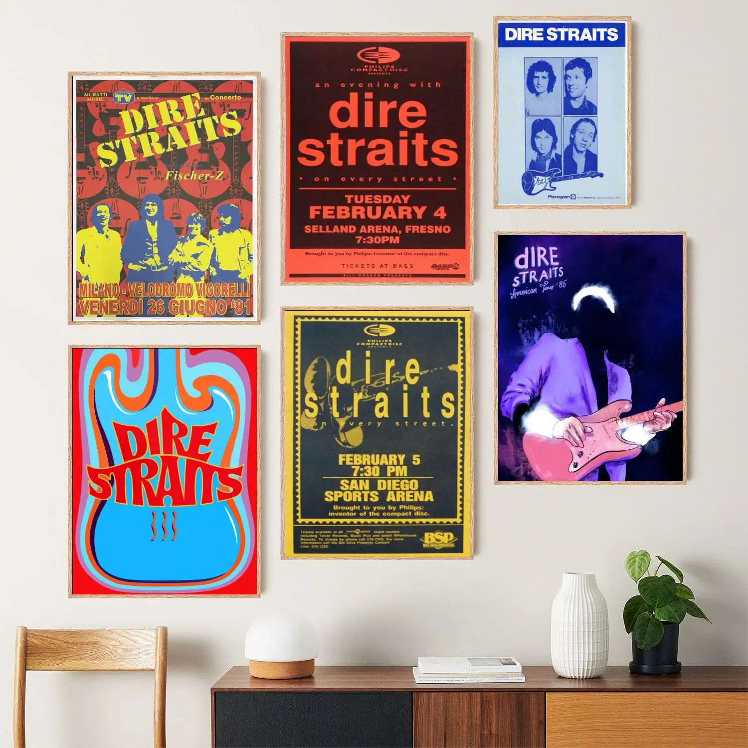 dire straits Canvas Art Poster and Wall Art, Picture Print, Modern Family Bedroom Decor, Posters