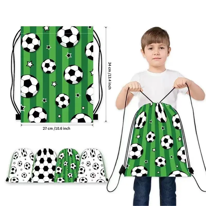 6/36Pcs Fußball Party Gefälligkeiten Kordelzug Taschen Fußball Ball Geschenk Goodie Tasche Kinder Sport Thema Geburtstag Party Dekoration liefert – Detail 2