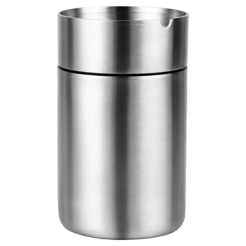 

Car Ashtray Stainless Steel Ashtray Home Decoration Creative With Lid Windproof Smoke Ash Holder Container Detachable