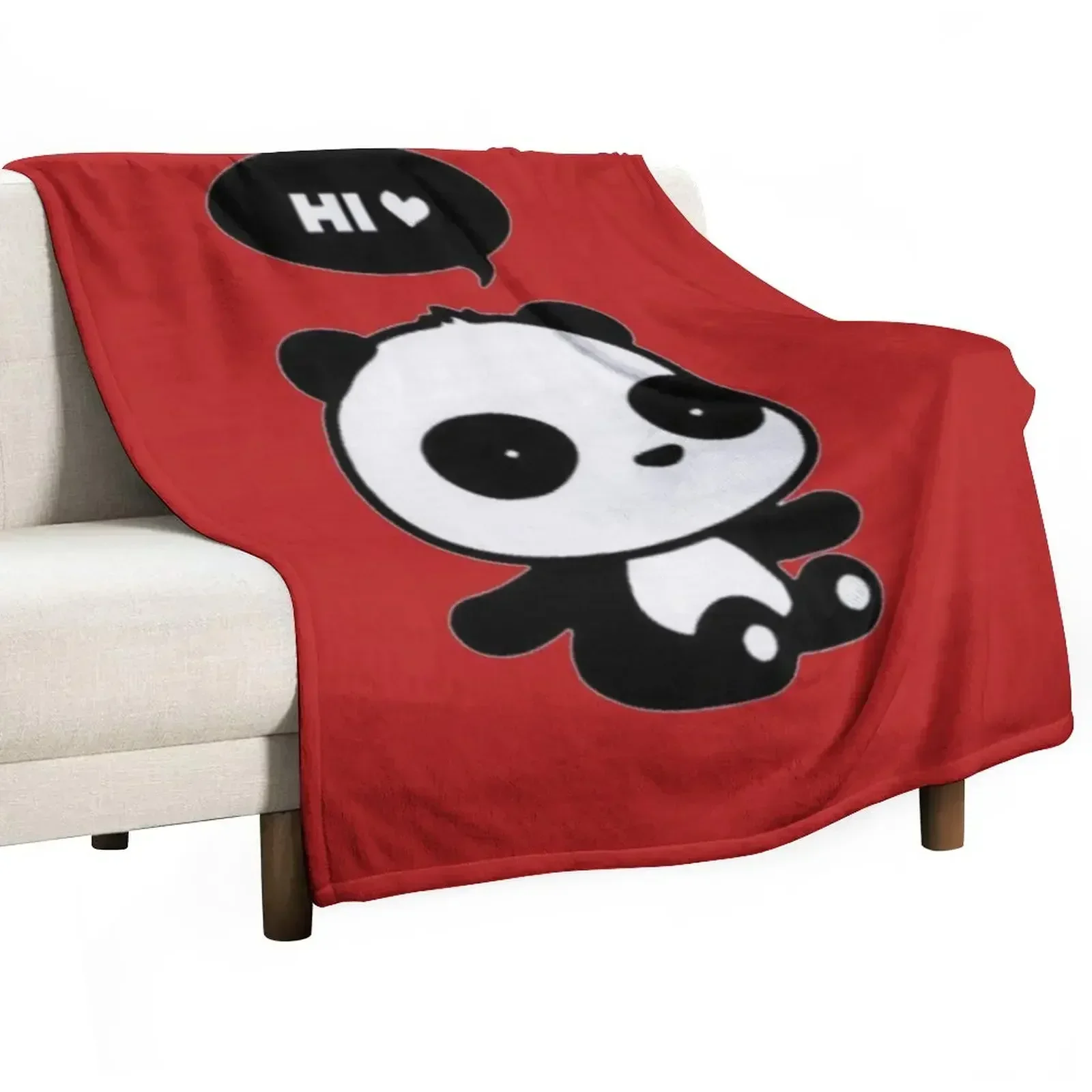 

New Hi panda Throw Blanket Stylish Decor Blanket Gift for Friends Roommate