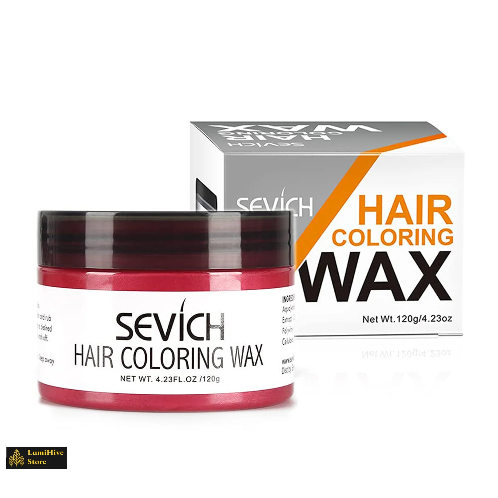

Temporary Hair Color Wax 120g - Natural Washable Dyemud for Instant Style Change, Smudge-Proof & Plant-Based Black