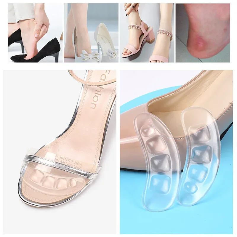 Forefoot Pads for Women Anti-Slip Foot Care Products Sandals Silicone Sticker Patches Shoes Insoles Inserts Gel Flip Flop Shoe