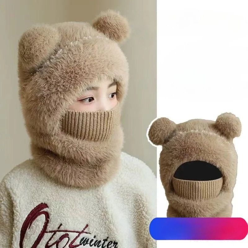 

Kids Knit Hat Scarf Set Warm Hooded Balaclava for Baby Boy Girl Winter Windproof Thermal Ear Flap Hat Unisex Toddler Beanie Cap