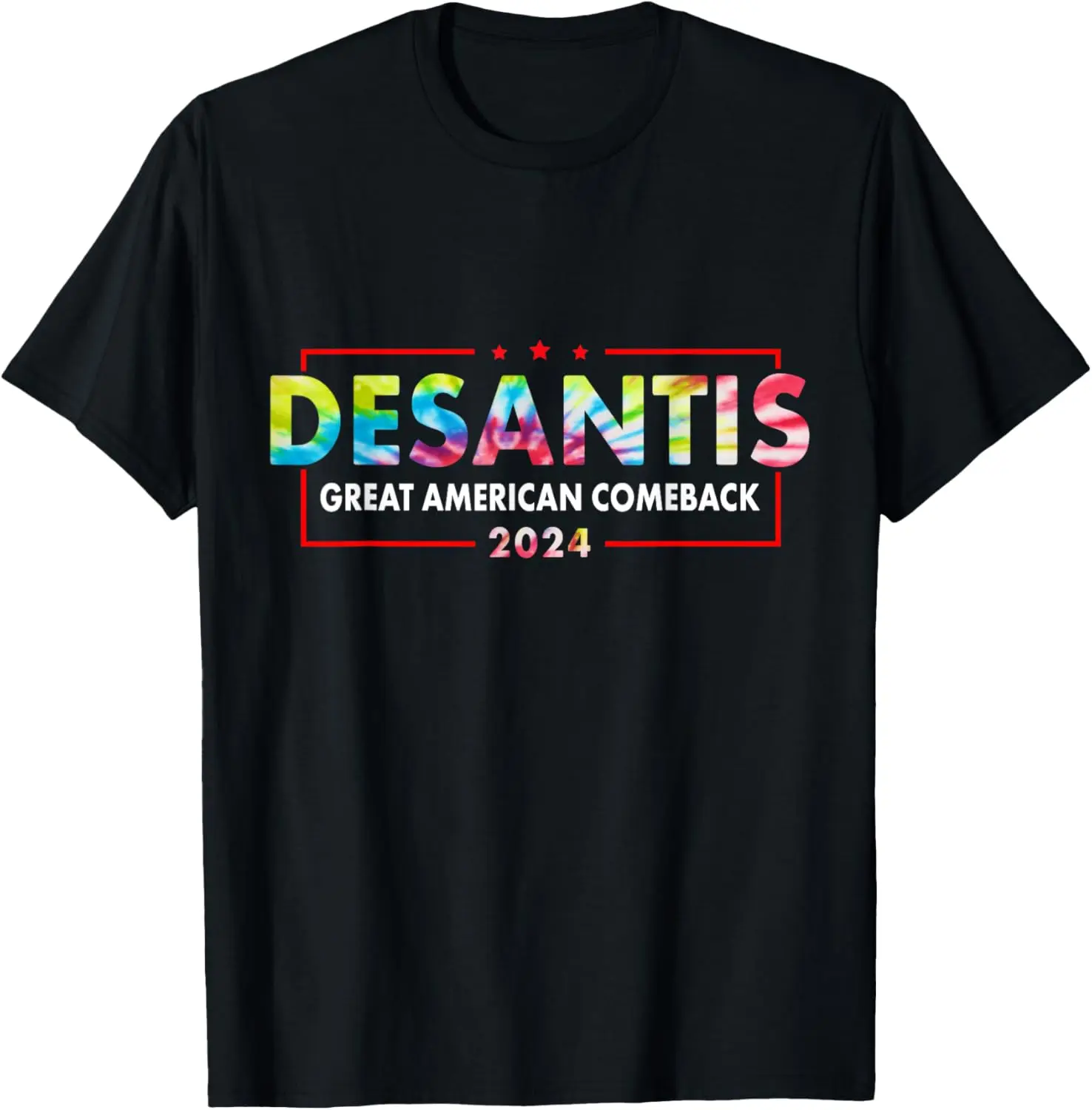 Ron Desantis 2024 Great American Comeback Tie Dye Print T-Shirt