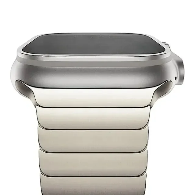 Luxe roestvrijstalen band voor Apple Watch Series 10 9 8 7 46 mm 45 mm 41 mm schakelarmband Iwatch Ultra 2 49 mm IWatch metalen band