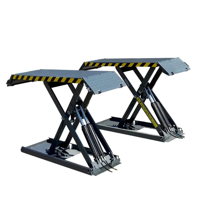 

CE Certified Movable Hydraulic Scissor Car Lifts 3500kg Capacity Mid-Position 1.2M Mobile Car Lifts on Sale
