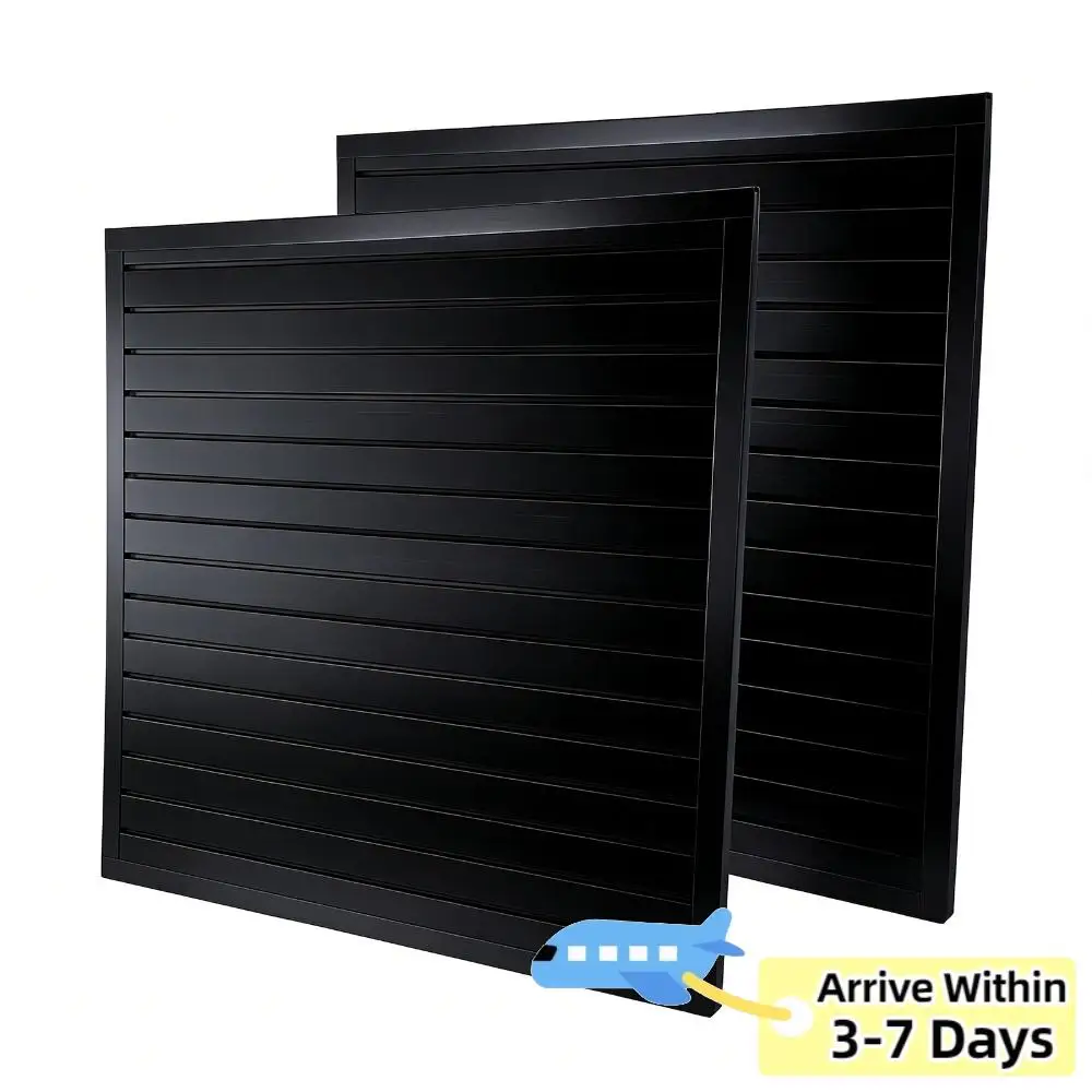 

Комплект из 2 панелей для стены из ламелей, 4 x 8 футов, ПВХ, органайзер для гаража, высокая нагрузочная способность, для организации мастерских по деревообработке и рукоделию