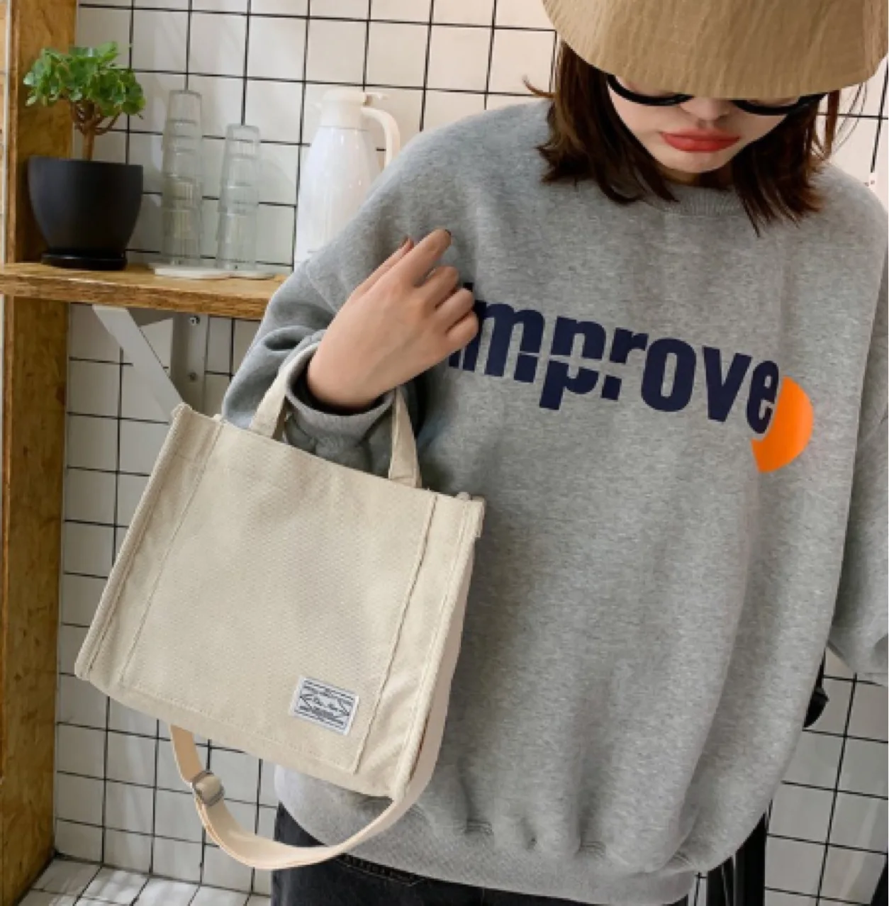 

2024 New Corduroy Women Shoulder Bags Fashion Large Capacity Solid Color Handbag Korean Casual Simplicity Shopping Bag