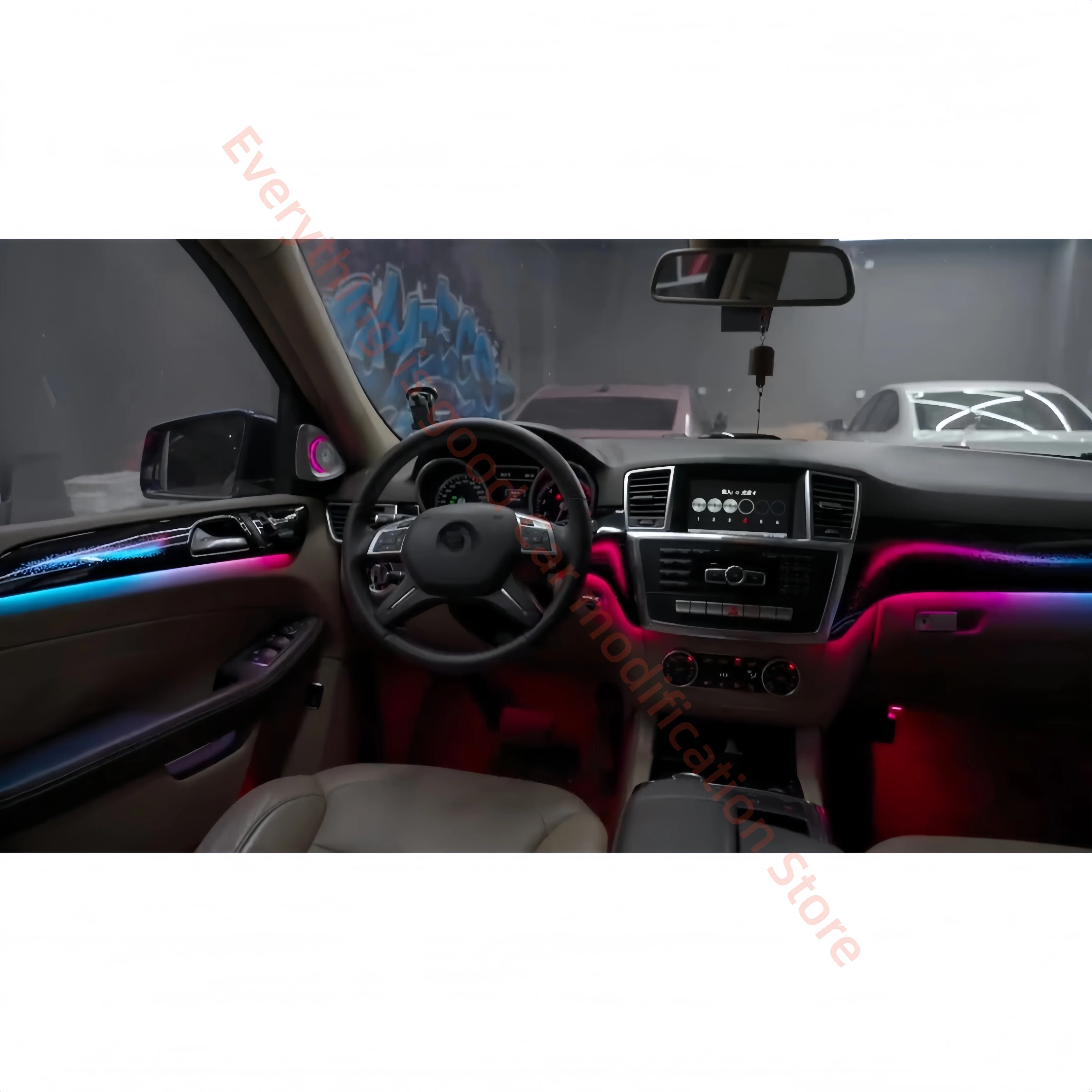 

Для Mercedes-Benz GL ML GLE GLS W165 W166 светодиодный атмосферный светильник для внутреннего освещения автомобиля, обновление 4D поворотных тройных частот, автомобильные аксессуары