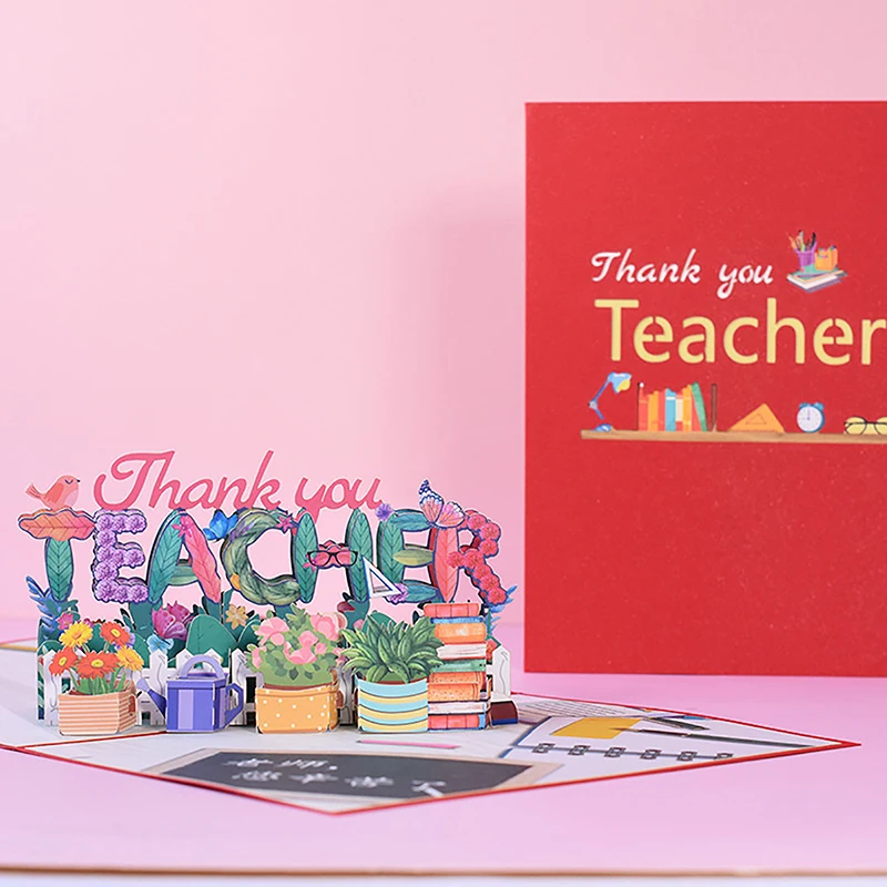 3D Greeting Card for Teacher\'s Day Graduate Pop Up Teacher Card