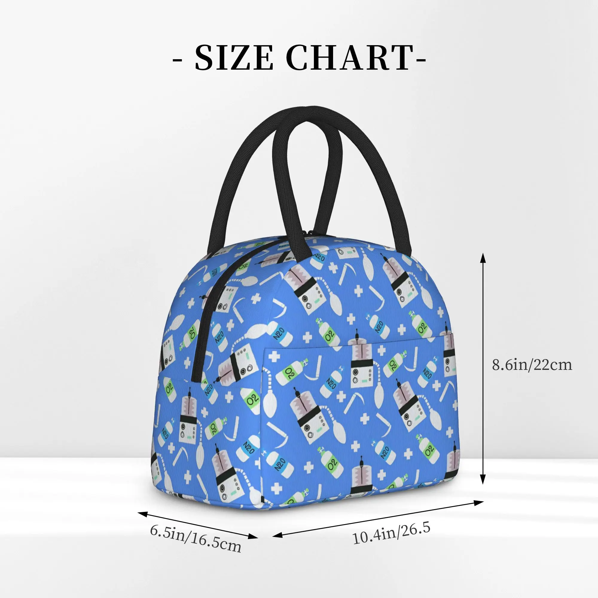 Anesthesia Anesthesiology Medical Insulated Lunch Tote Bag for Picnic Anesthetist Leakproof Thermal Cooler Washable Food Bag