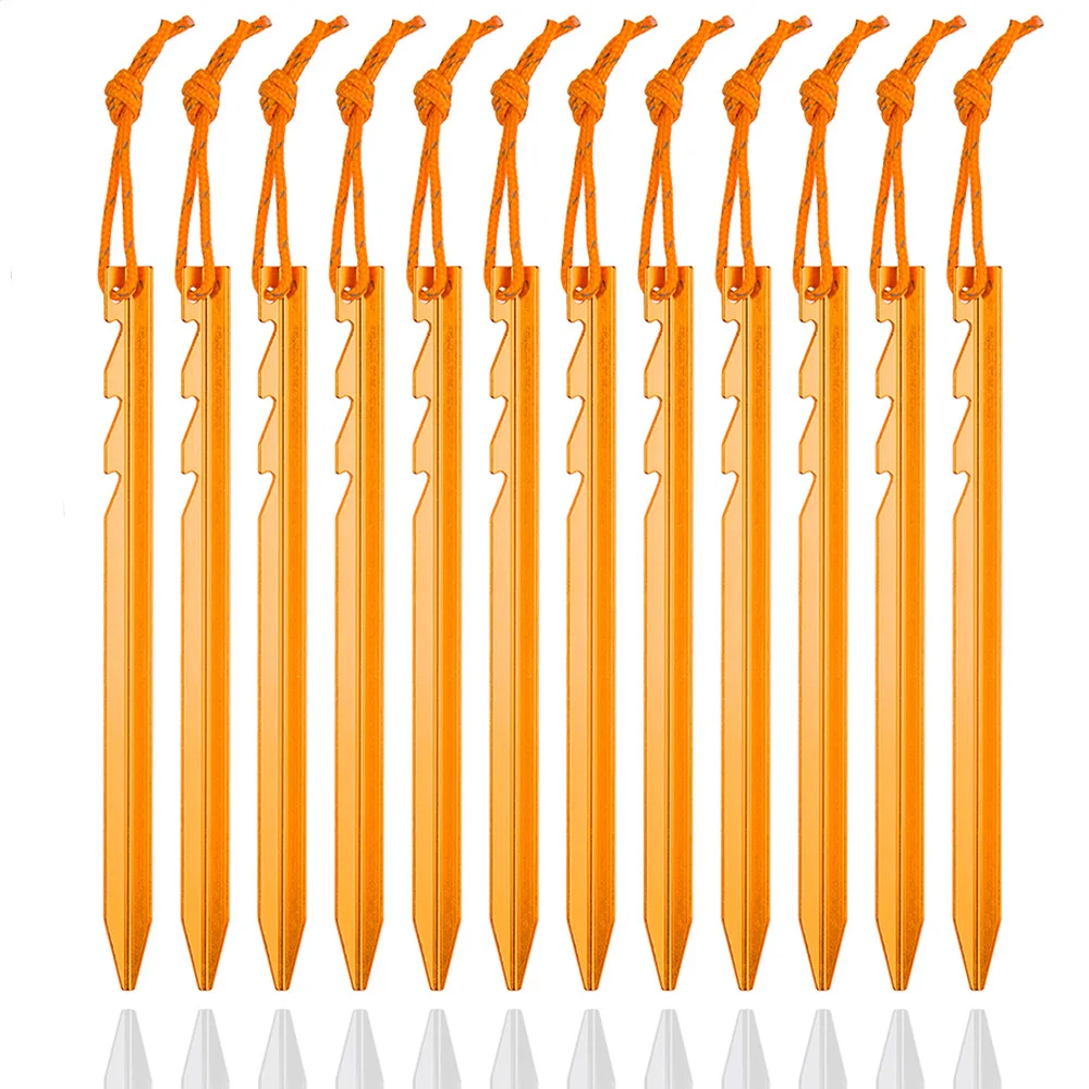 12 Teile/los 18 cm Aluminium Legierung Zelt nimmt Heringe Heavy Duty Reise Outdoor Camping Zubehör Plane Ultraleicht Nägel Boden Peg