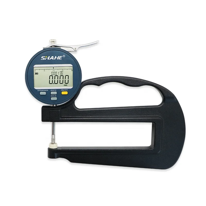 SHAHE 0-0.4 Inch/10mm 0.001mm +/-0.009 Digital Thickness Gauge For Plastic Film Paper Leather Rubber Electronic Thickness Gauge