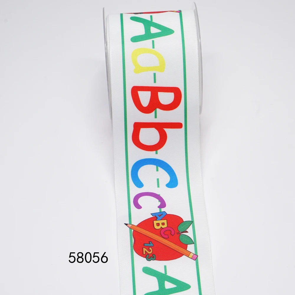 DIY Back To School Printed Grosgrain Ribbon For Craft Supplies Sewing Accessories 5 Yards, Planar Resins 10 Pieces. 56076
