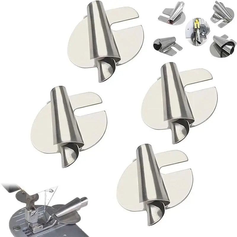 2026 New 4Pcs Sewing Machine Foot Kit Sewing Rolled Hemmer Foot 7Mm Wide Narrow Rolled Hem Sewing Machine Presser Foot