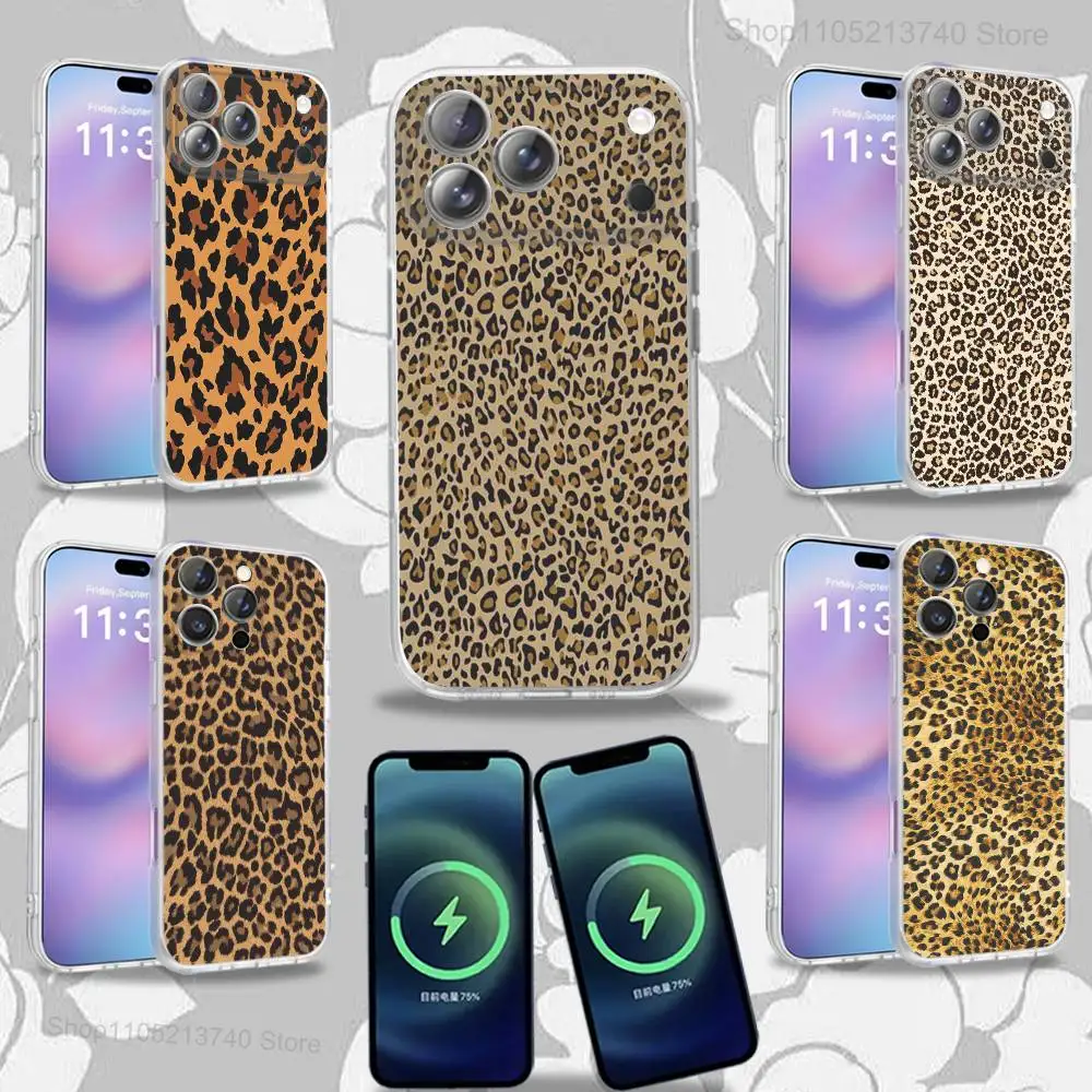

L-leopard p-print Art Phone Case For iPhone 15,12,11,14,13,17,16,Plus,Air,Pro,Max,E,Mini for Magsafe Magnetic Frosted