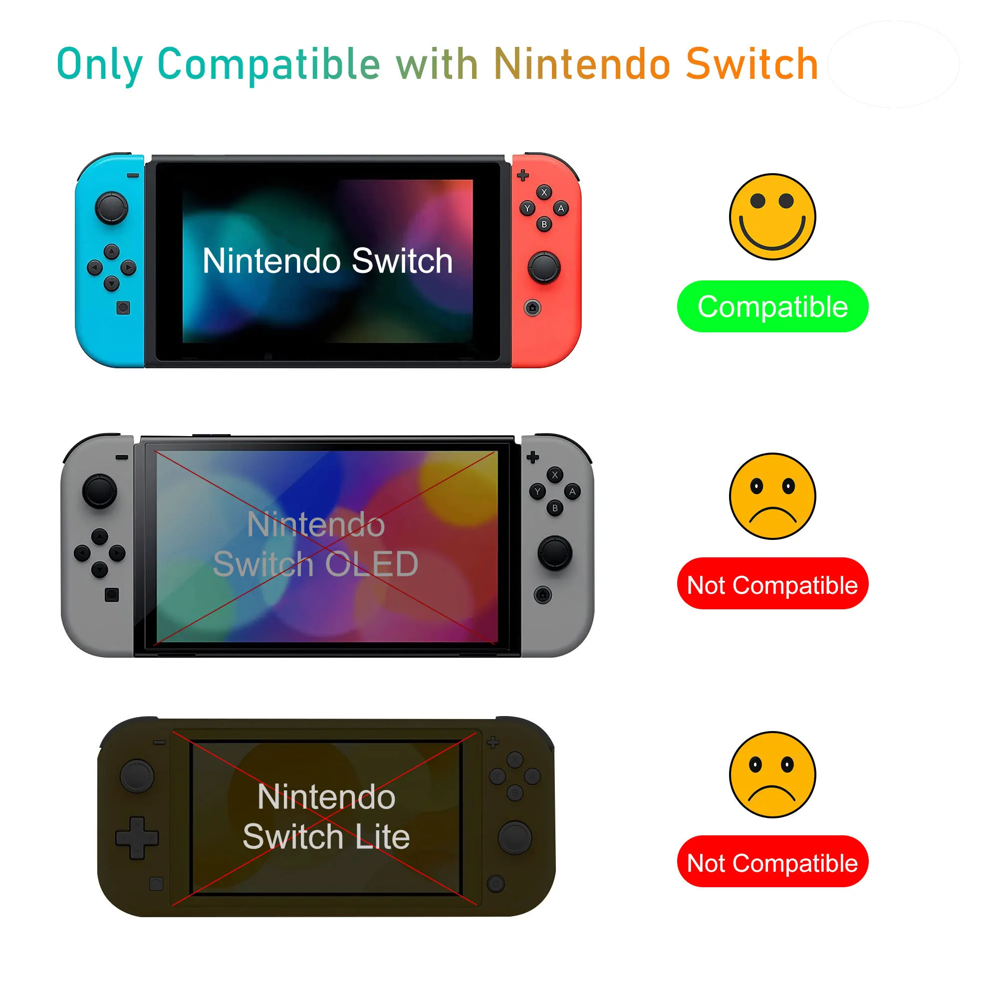 3pcs For Nintendo Switch Tempered Glass Screen Protector Anti-Scratch 9H HD Protective Cover For Switch Game Console