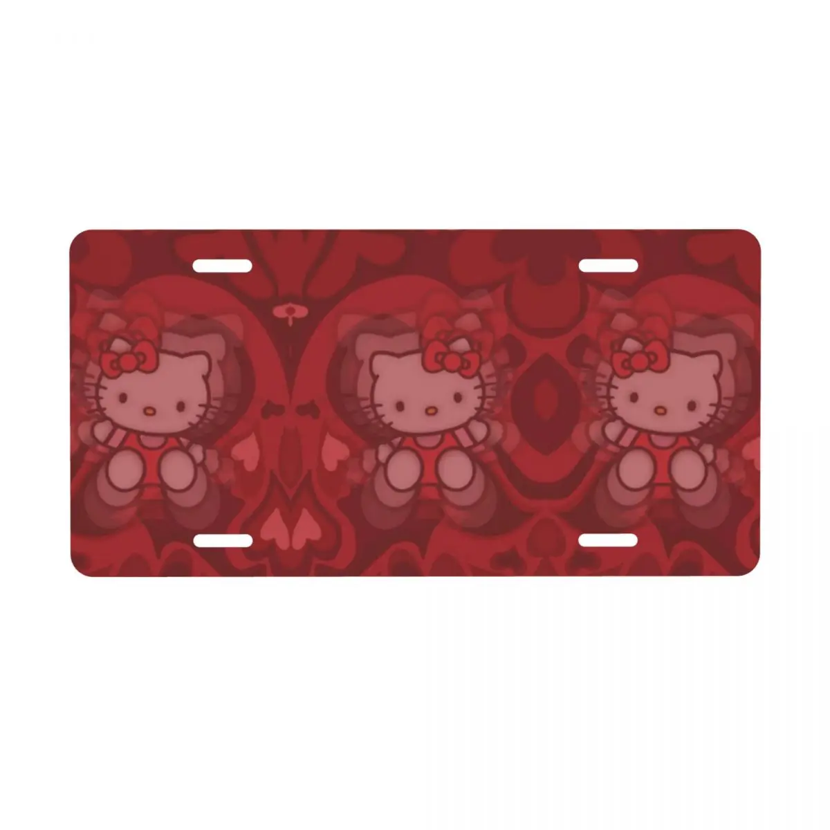 

Custom Hello Kitty Cat Anime License Plate Decorative Car Front License Plate Cover Aluminum Vanity Tag 12 X 6 Inch