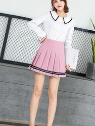 2025 high waist pleated skirts Kawaii Harajuku Skirts women girls lolita a-line sailor skirt Preppy school uniform