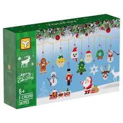 New  MOC Christmas Tree Hanging Decor Building Blocks Set New Year's Advent Calendar Model Toys Boys and Girls Adults Gifts