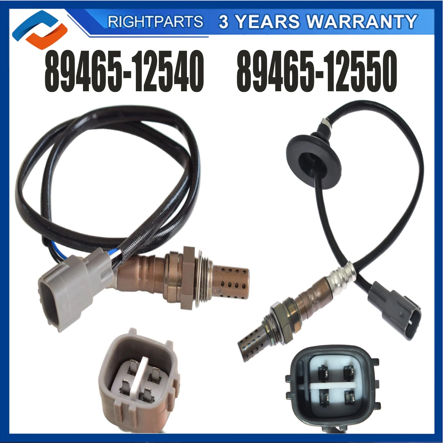 2pcs Front Rear Lambda Probe O2 Oxygen Sensor 89465-12540 89465-12550 for Toyota Corolla 1.6L 3ZZFE 1999-2002 DOX-0267 DOX-0205
