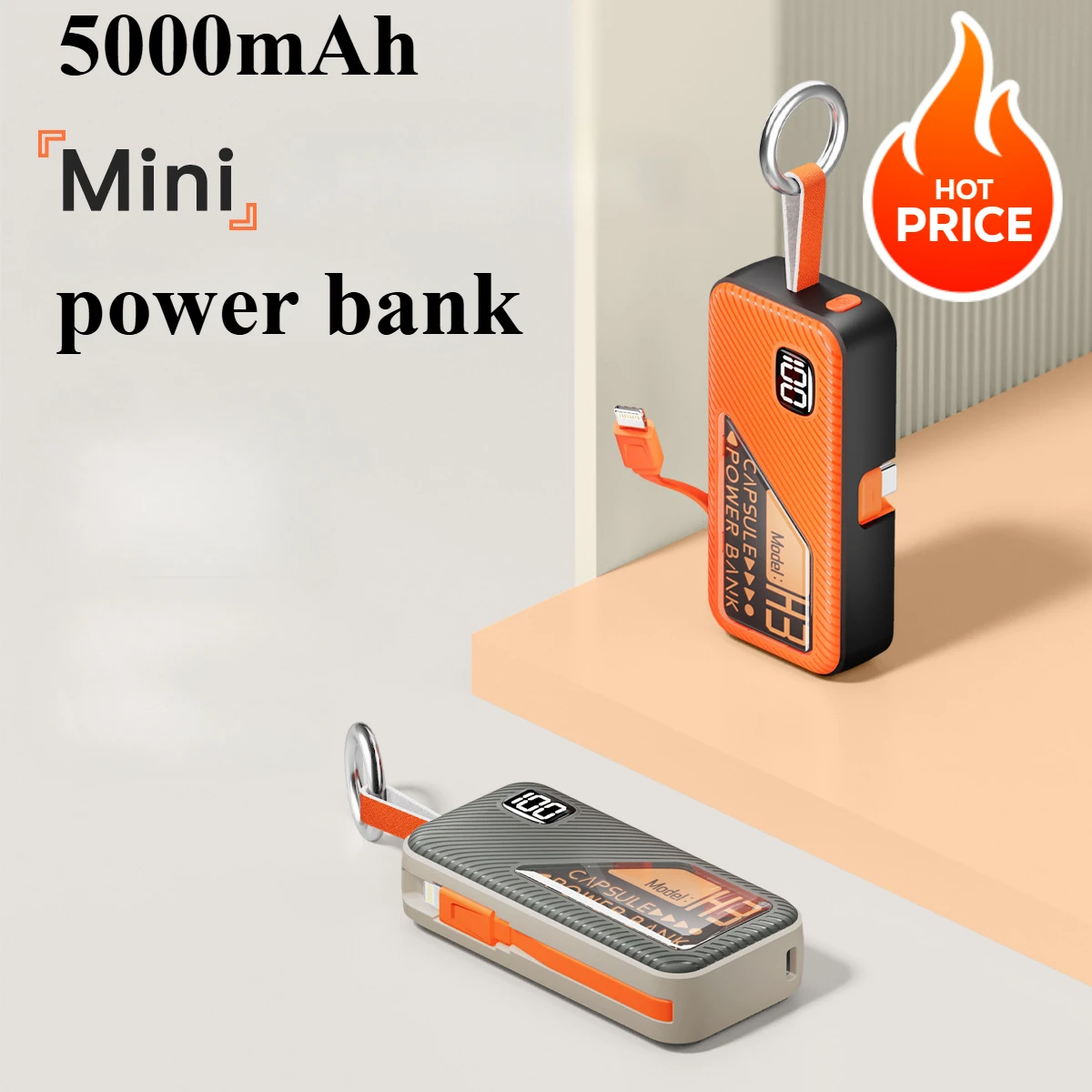 New Mini 5000mAh PowerBank PD 20W Super Fast Charging Portable Charger External Battery for iPhone Samsung Xiaomi