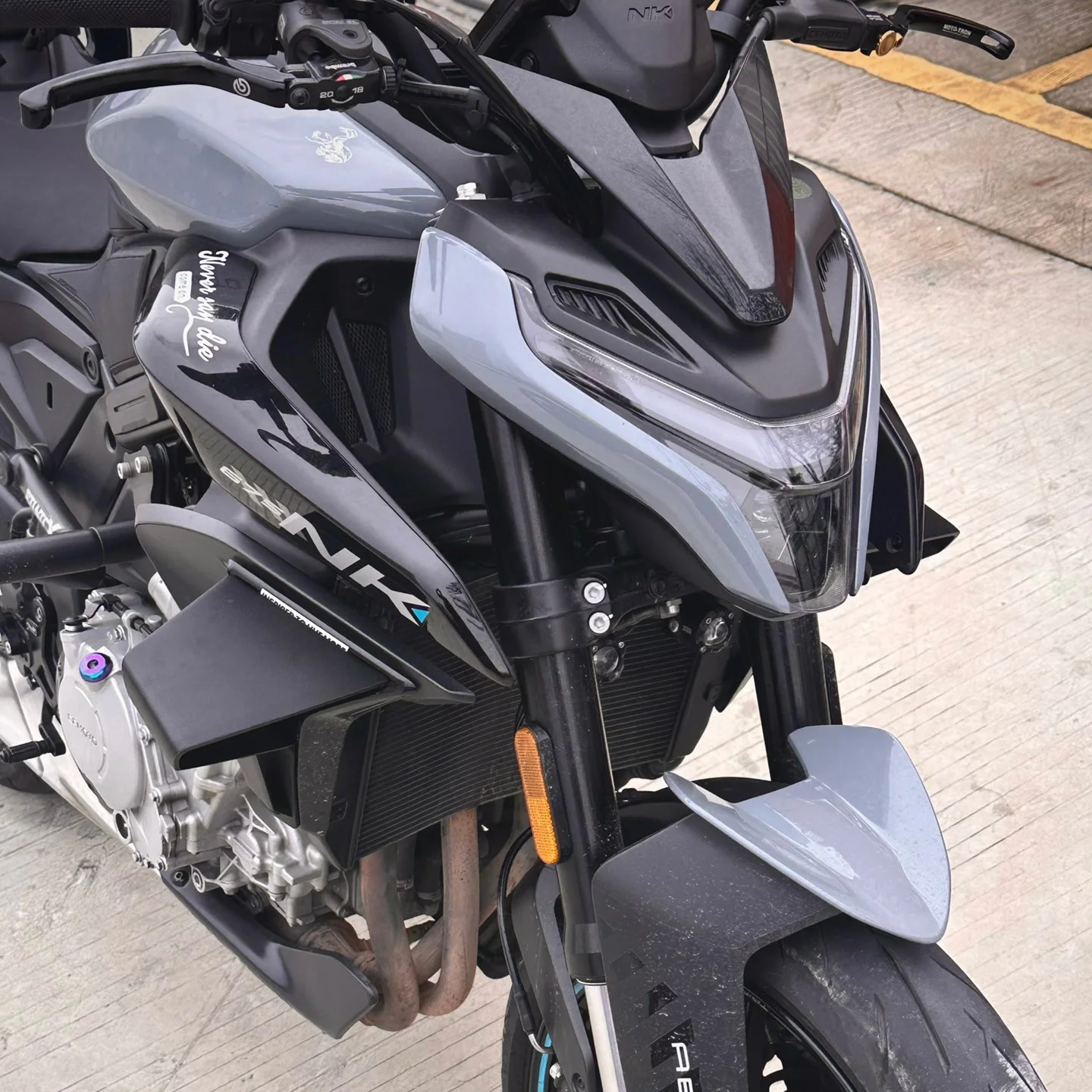 For CFMOTO 675NK 2024-2026 Front Spoiler Lower Spoiler Flank 675 NK 2024 2025 2026 Side Wing Side Spoiler FRONTAL SPOILERS