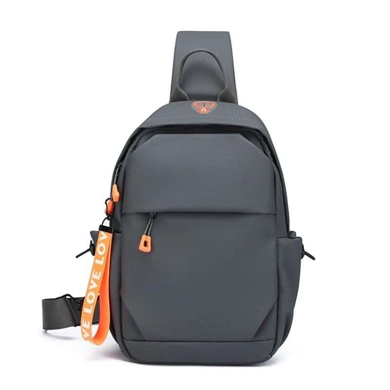 Bolso de hombro multifuncional impermeable para hombre, de nailon con carga USB bandolera, para ocio y negocios, novedad de 2023