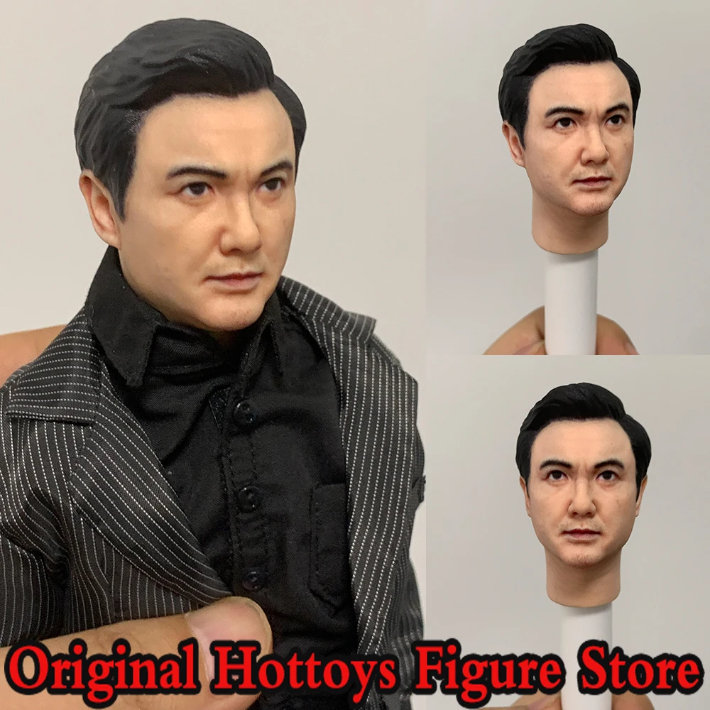 

In Stock 1/6 Scale Soldier Head Sculpture Asian Handsome Male Celebrities Head Carving Fit 12-inches Action Figure Model Body