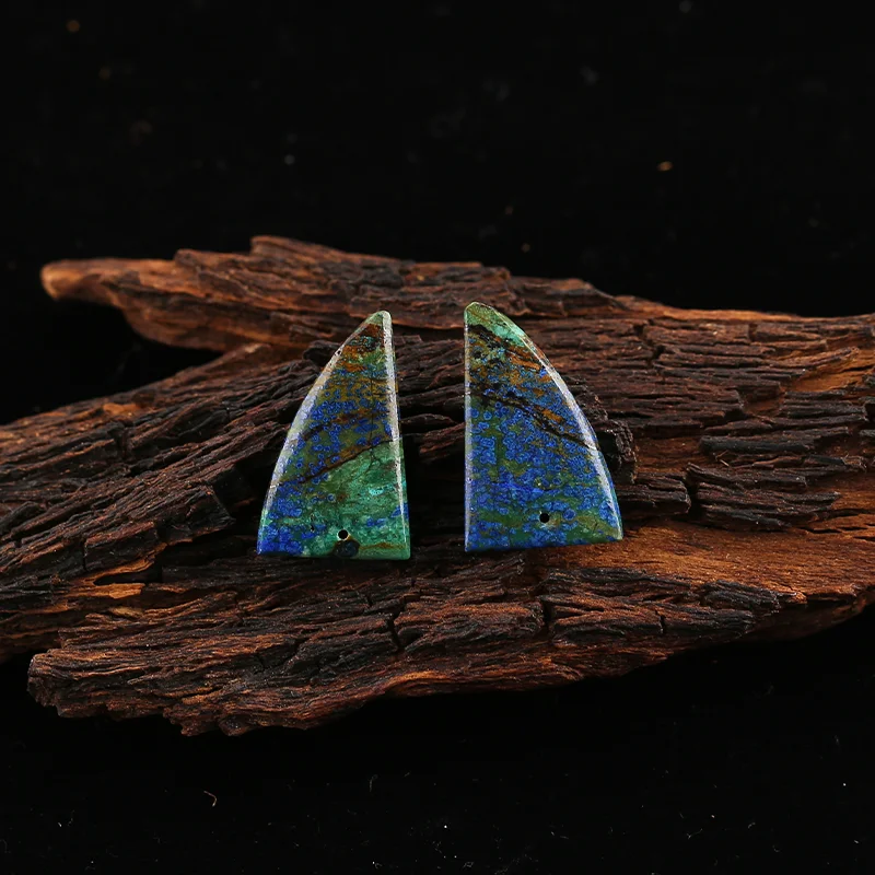 B&F Chrysocolla Earring Beads for Jewelry Making, Handmade Natural stones beads, Stones for jewelry Making Supplies