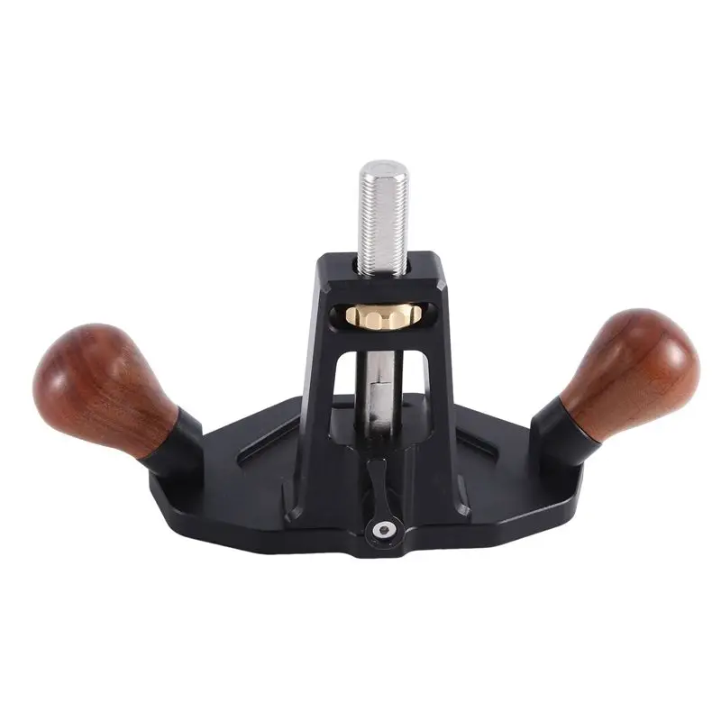 A02M-Router Plane With Adjustment Knob Woodworking Handheld Bottom Cleaning Manual Slotting Edge Trimming Flat Planer Black